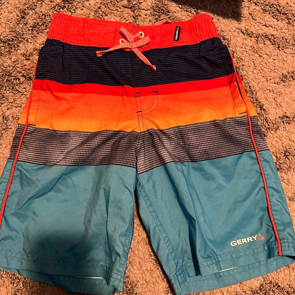 Boys lined swim trunks